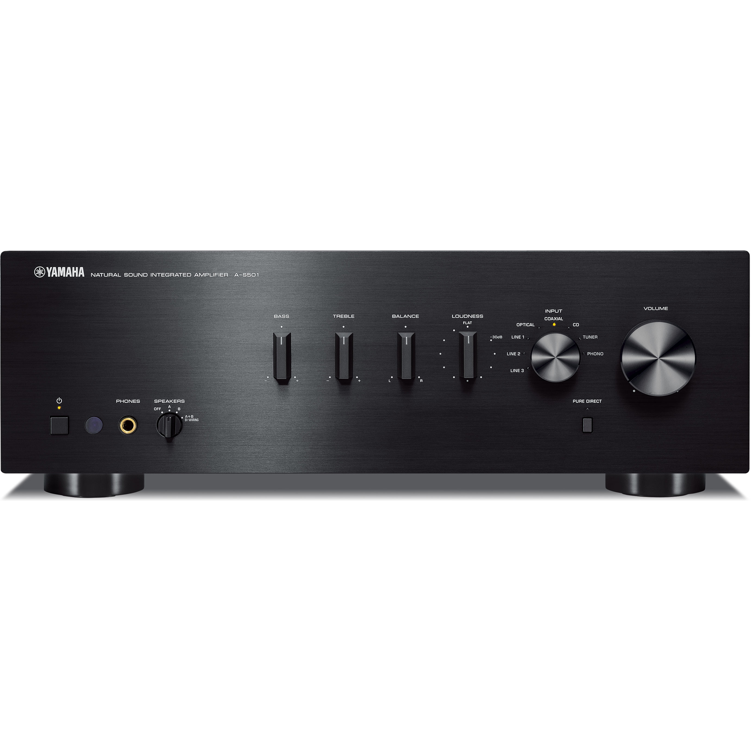 YAMAHA A-S501 2-Ch x 85 Watts Integrated Amplifier w/ Built-in DAC Black