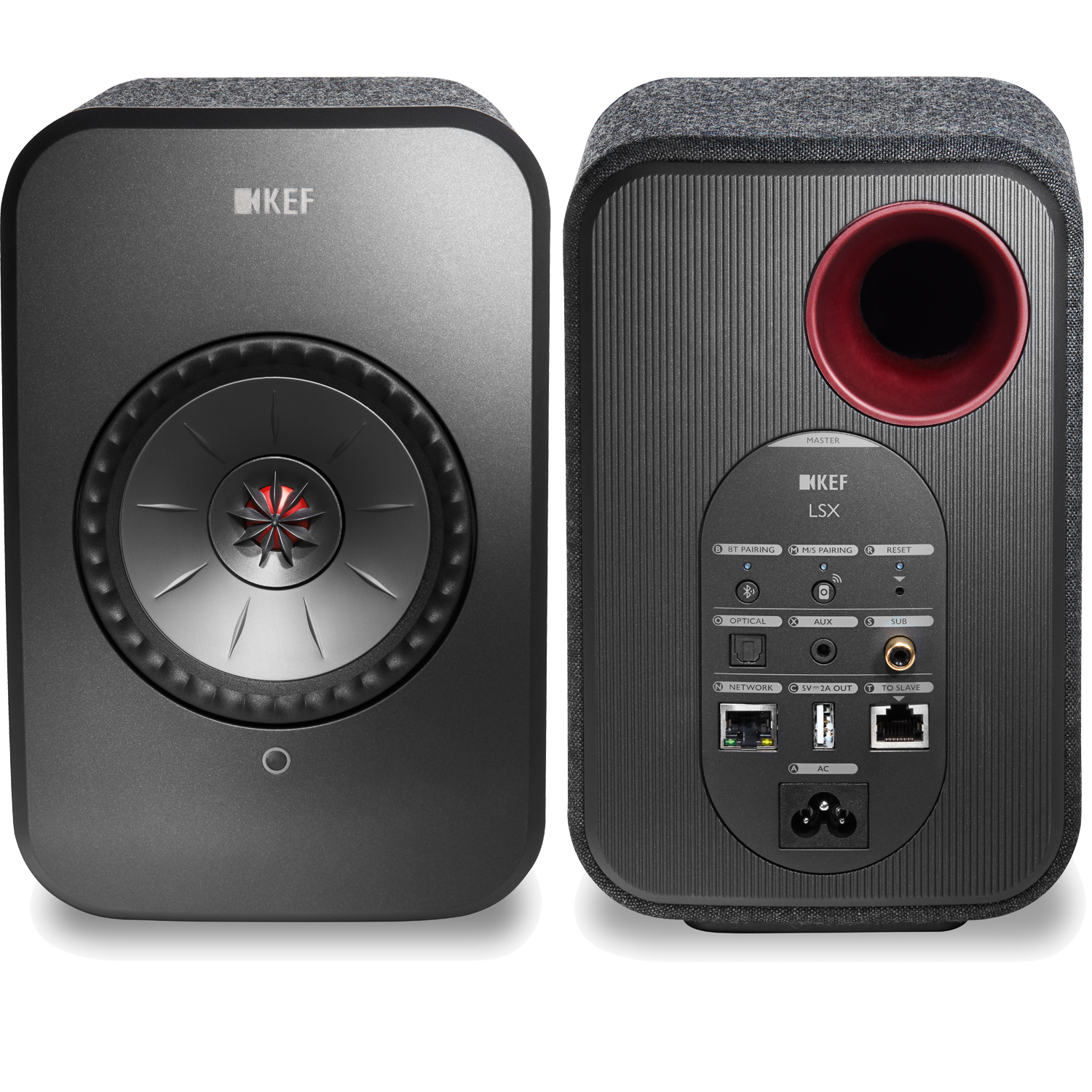 KEF NEW LSX PAIR Wireless Music System Black Accessories4less