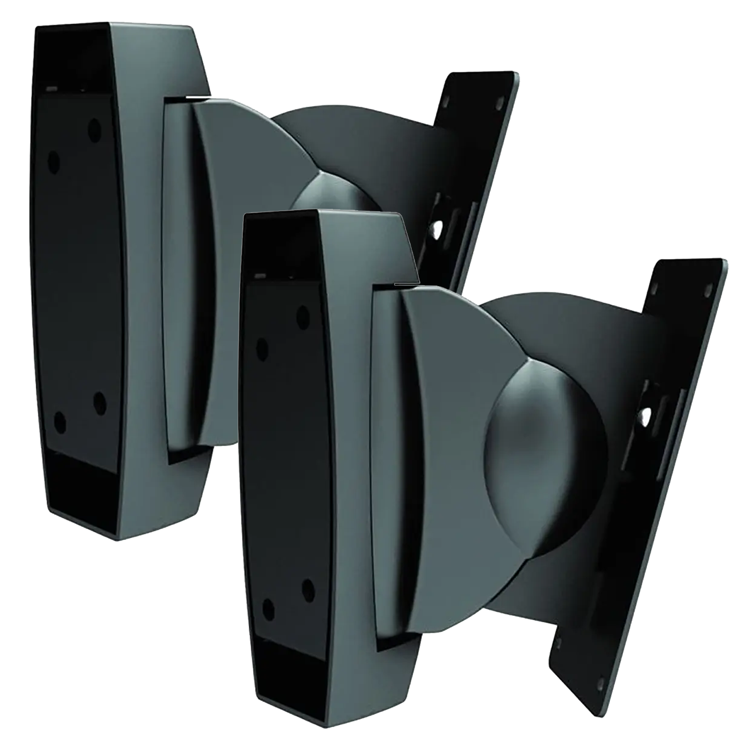 ETHEREAL Universal Pair Adjustable Speaker Wall Mount Brackets, Black