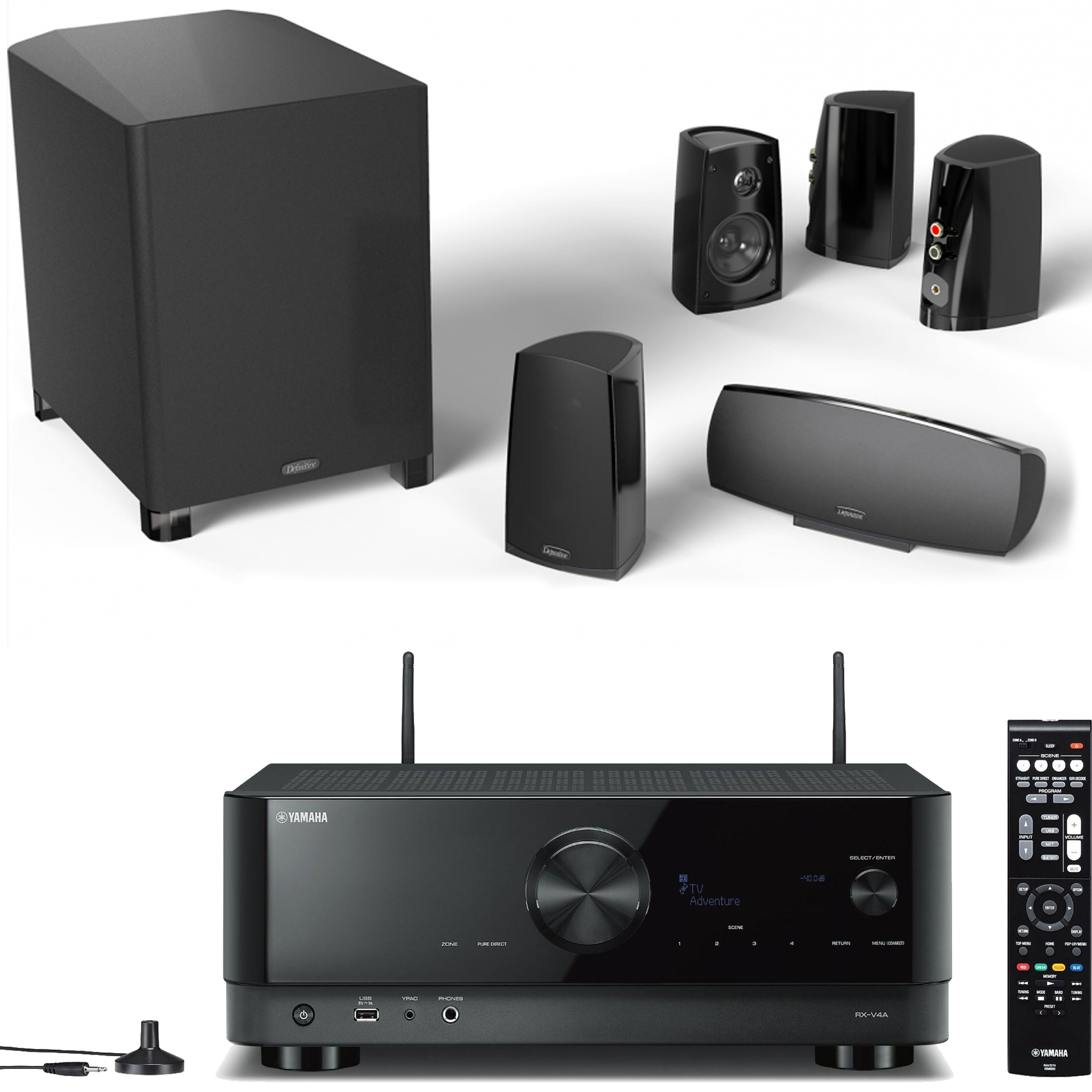 YAMAHA RXV4A & DEF Tech ProCinema 400 Home Theater Package