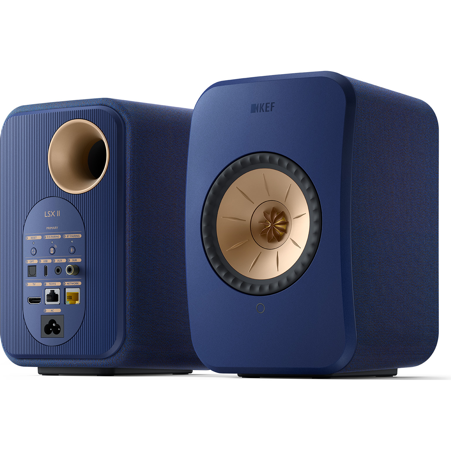 KEF NEW LSX II Powered Speakers w/HDMI, AirPlay Chromecast, Wi-Fi, & BT Blue | Accessories4less