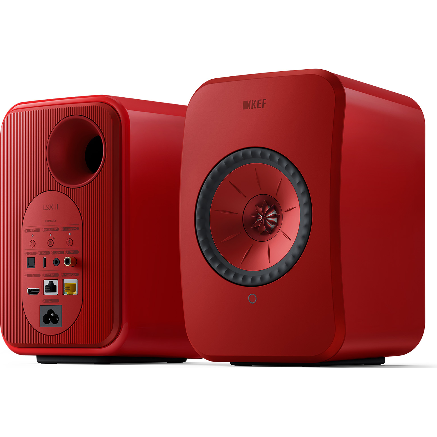 Person med ansvar for sportsspil eftertænksom Pub KEF NEW LSX II Powered Speakers w/HDMI, AirPlay 2, Chromecast, Wi-Fi, & BT  Red | Accessories4less