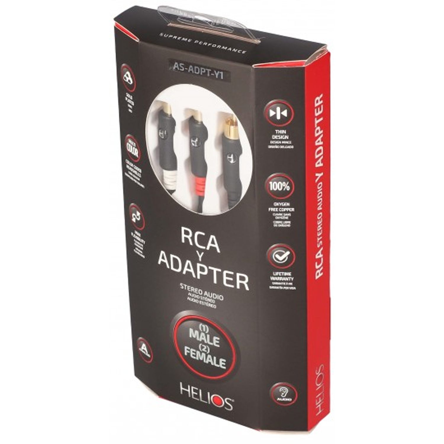 ETHEREAL AS-ADPT-Y1 1 RCA Male to 2 Female RCA Y cable splitter