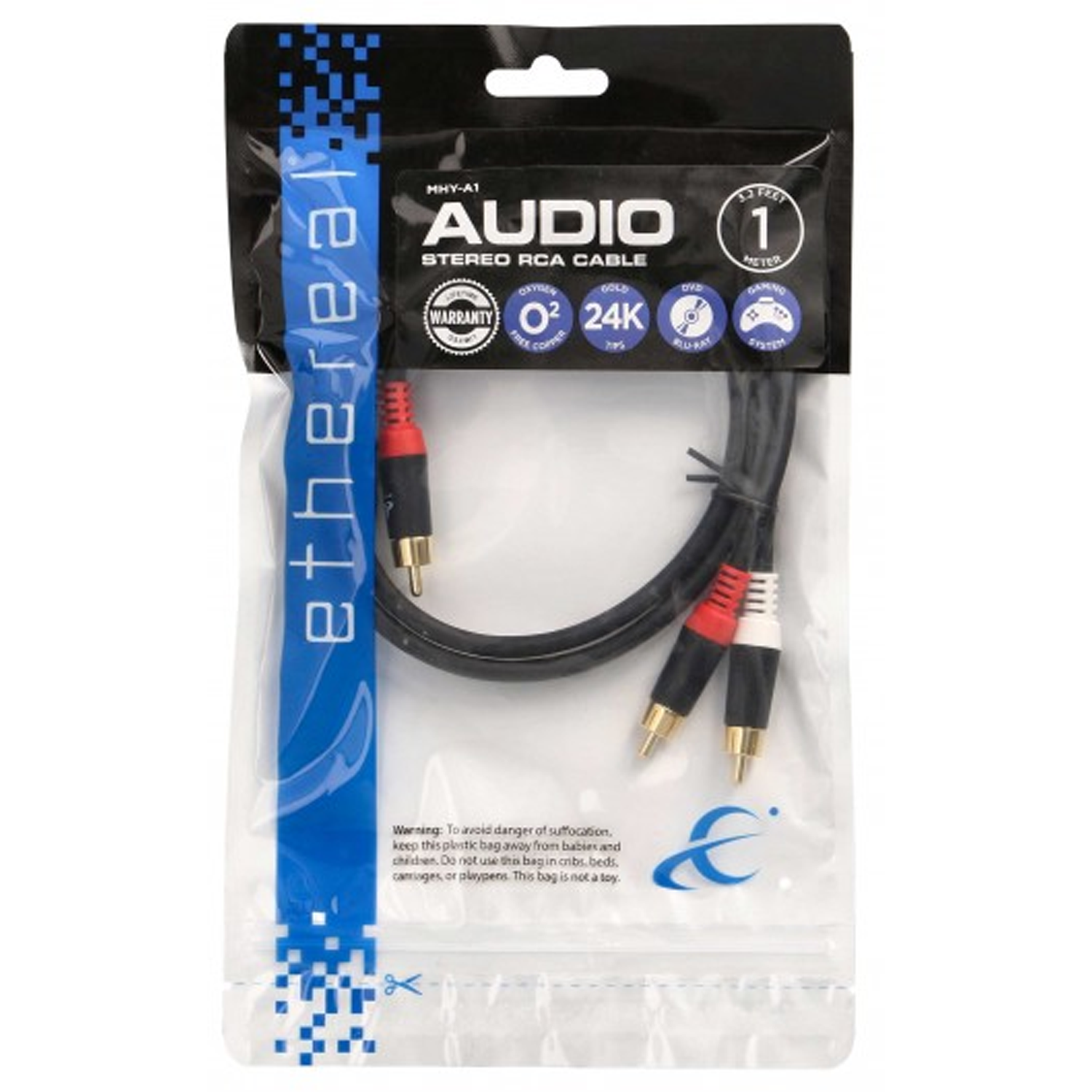 ETHEREAL MHY-A 3ft RCA Stereo Cable | Accessories4less