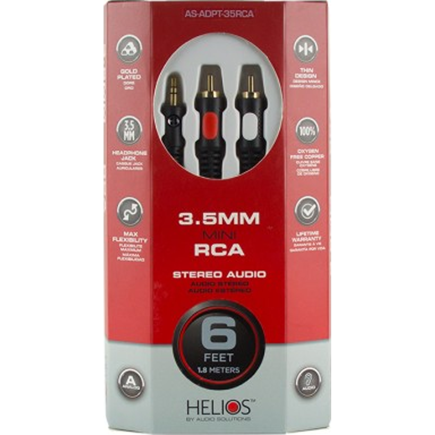 ETHEREAL AS-ADPT-35RCA 6ft 3.5mm Plug to Stereo RCA Cable