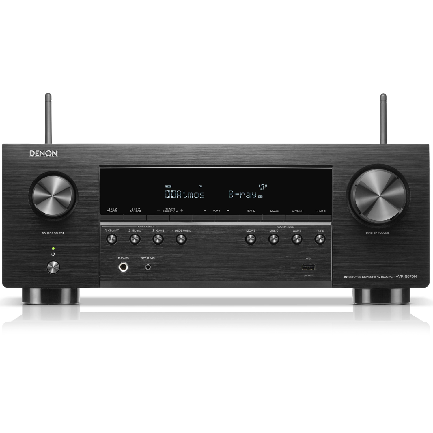 DENON NEW AVR-S970H 7.2-Ch x 90 Watts 8K A/V Receiver w/HEOS