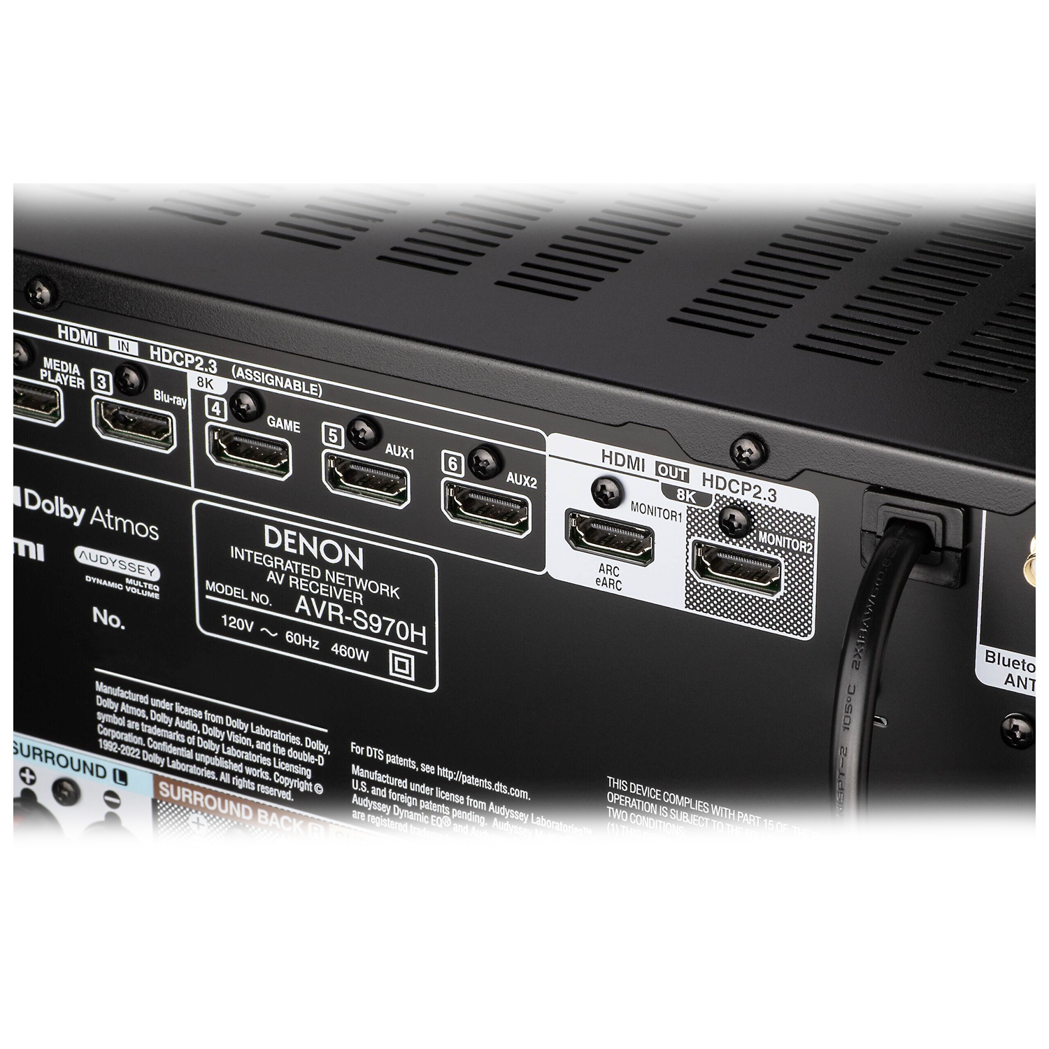 Denon AVR-S970H 8K Ultra HD 7.2 Channel (90Watt X 7) AV Receiver 2020 Model  - Built for Gaming, Music Streaming, 3D Audio & Video, Alexa + HEOS, Black