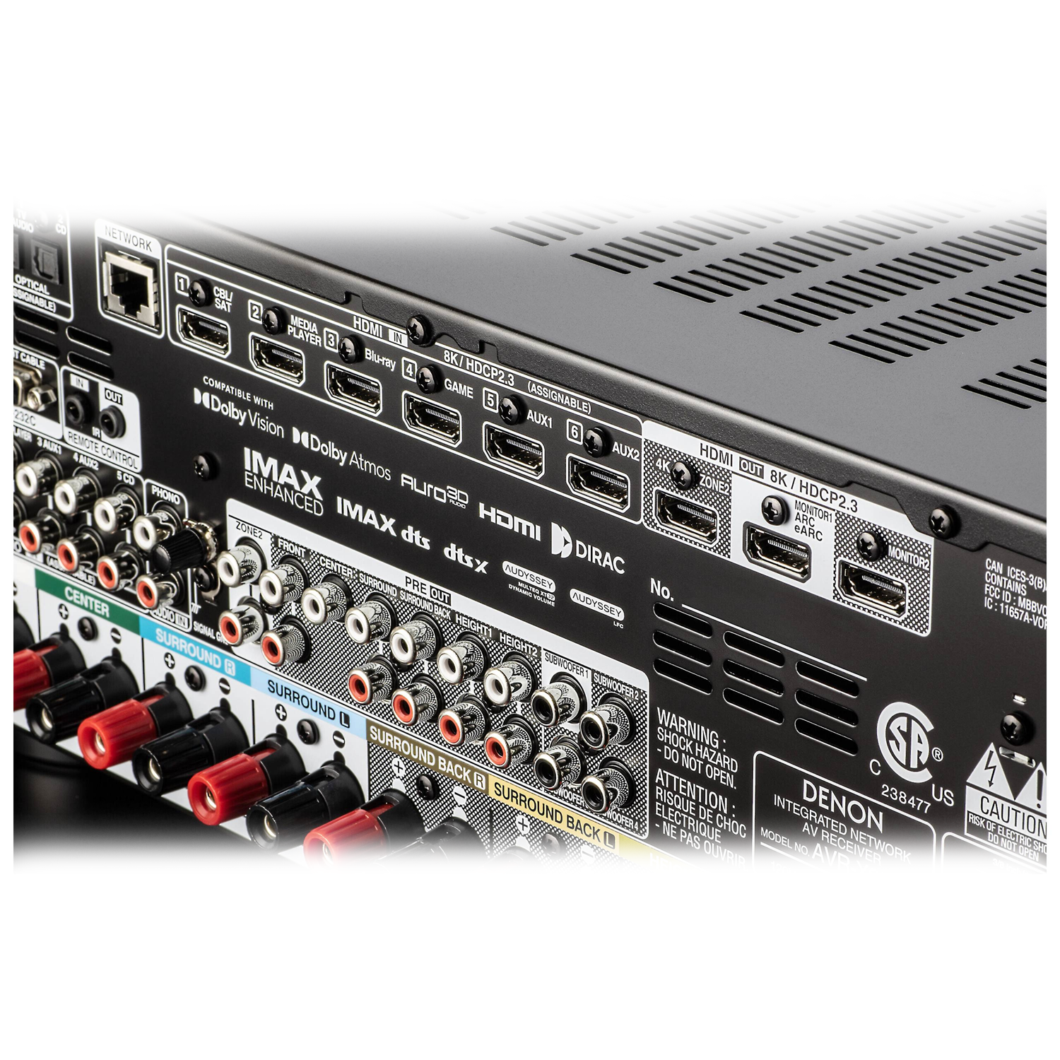 Denon AVR-X3800H 9.4-Channel Network A/V Receiver AVR-X3800H B&H