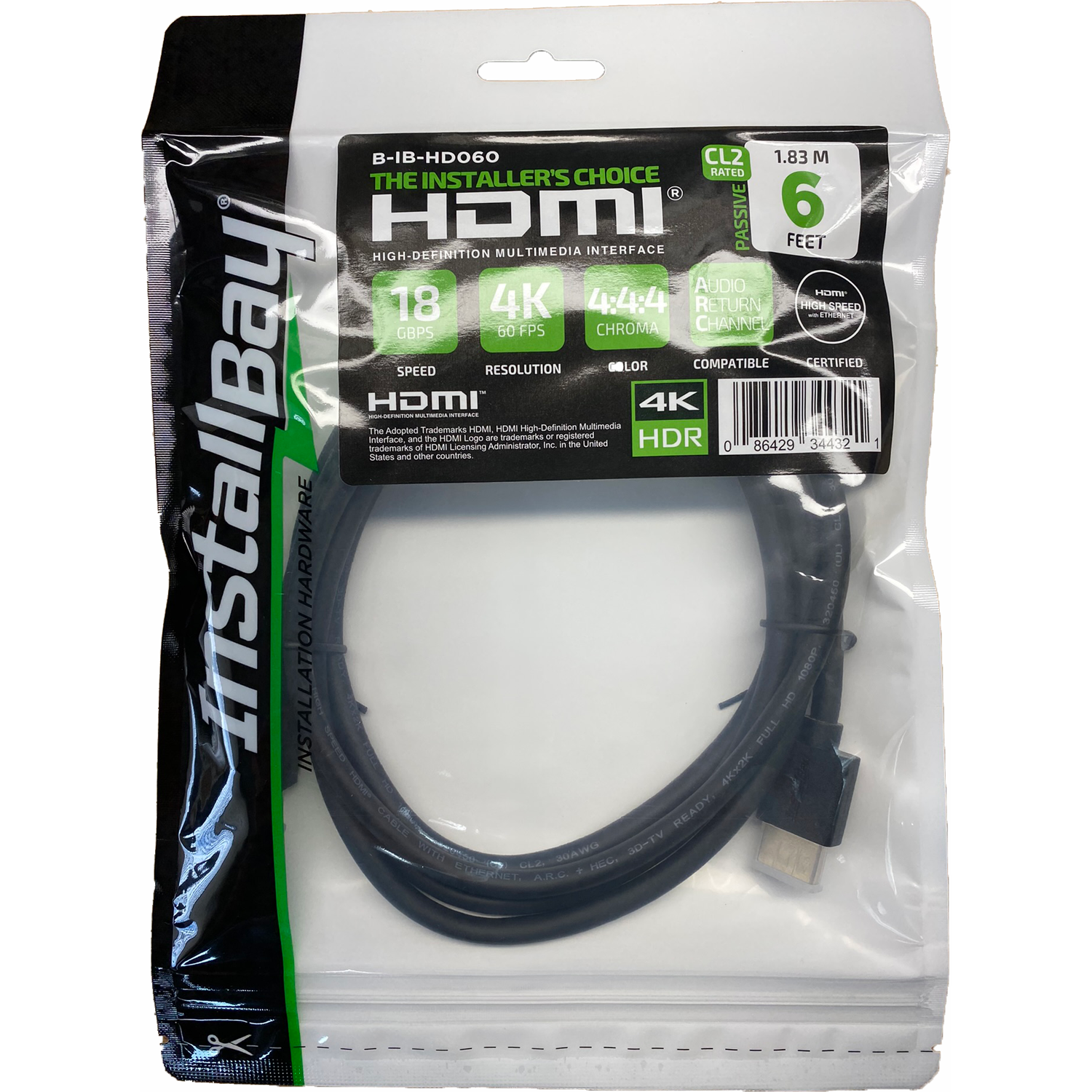 ETHEREAL IB-HD060 6ft 4K HDR up to 18Gbps HDMI Cable