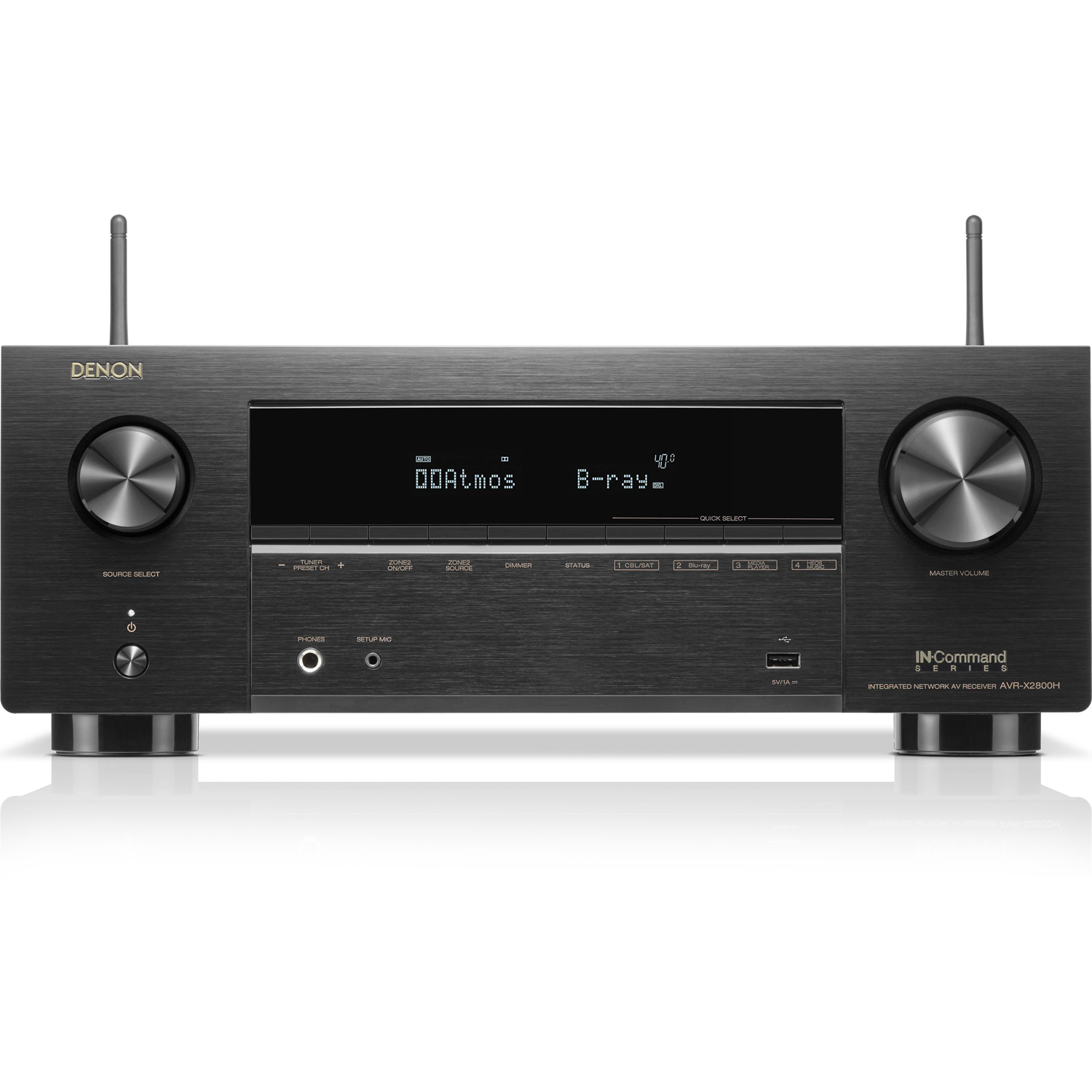 DENON AVR-X2800H 7.2-Ch x 95 Watts 8K A/V Receiver w/HEOS