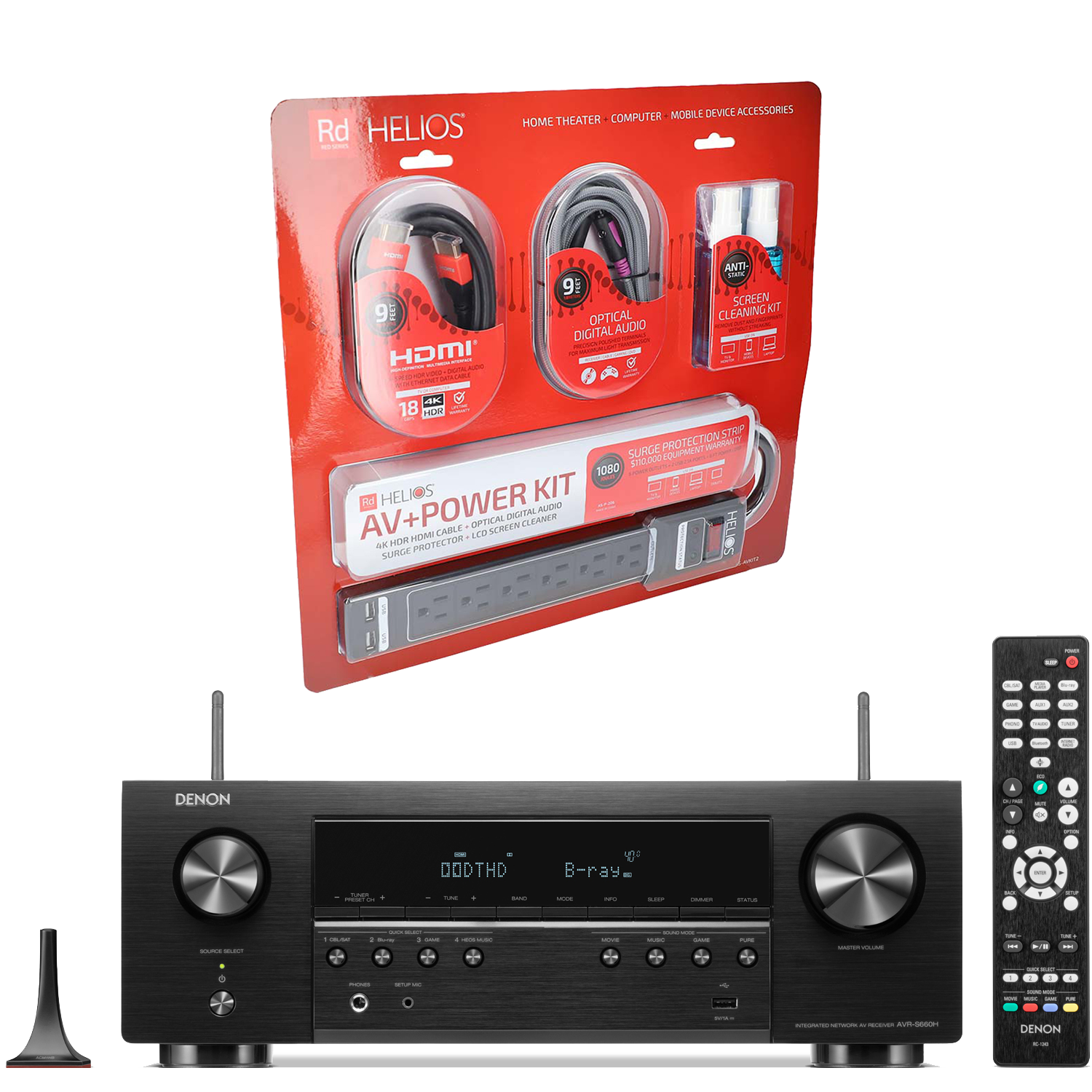 DENON AVR-S660H 5.2-Ch x 75 Watts 8K A/V Receiver | Accessories4less