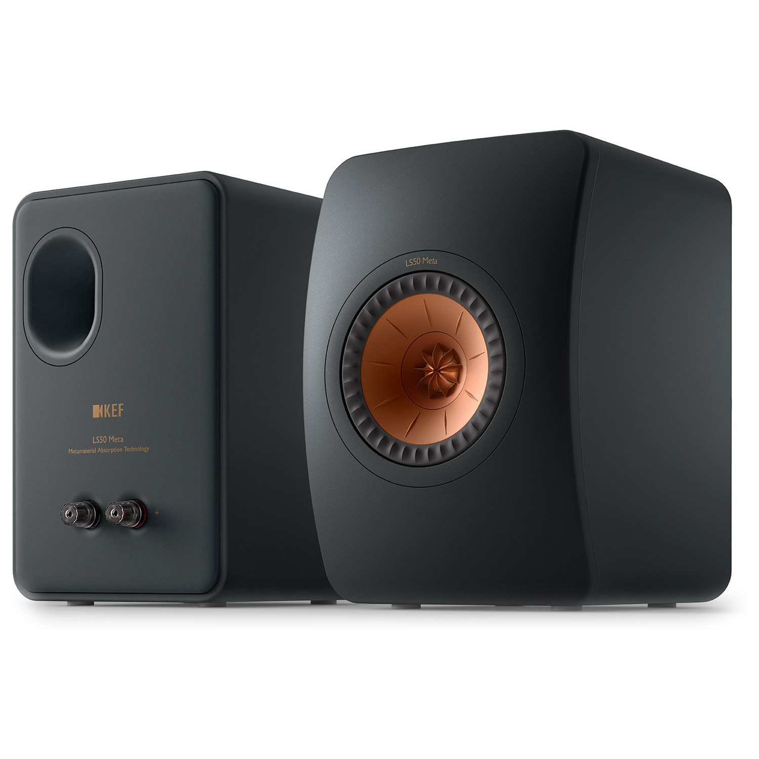 KEF LS50 PAIR Meta Bookshelf Speakers Carbon Black