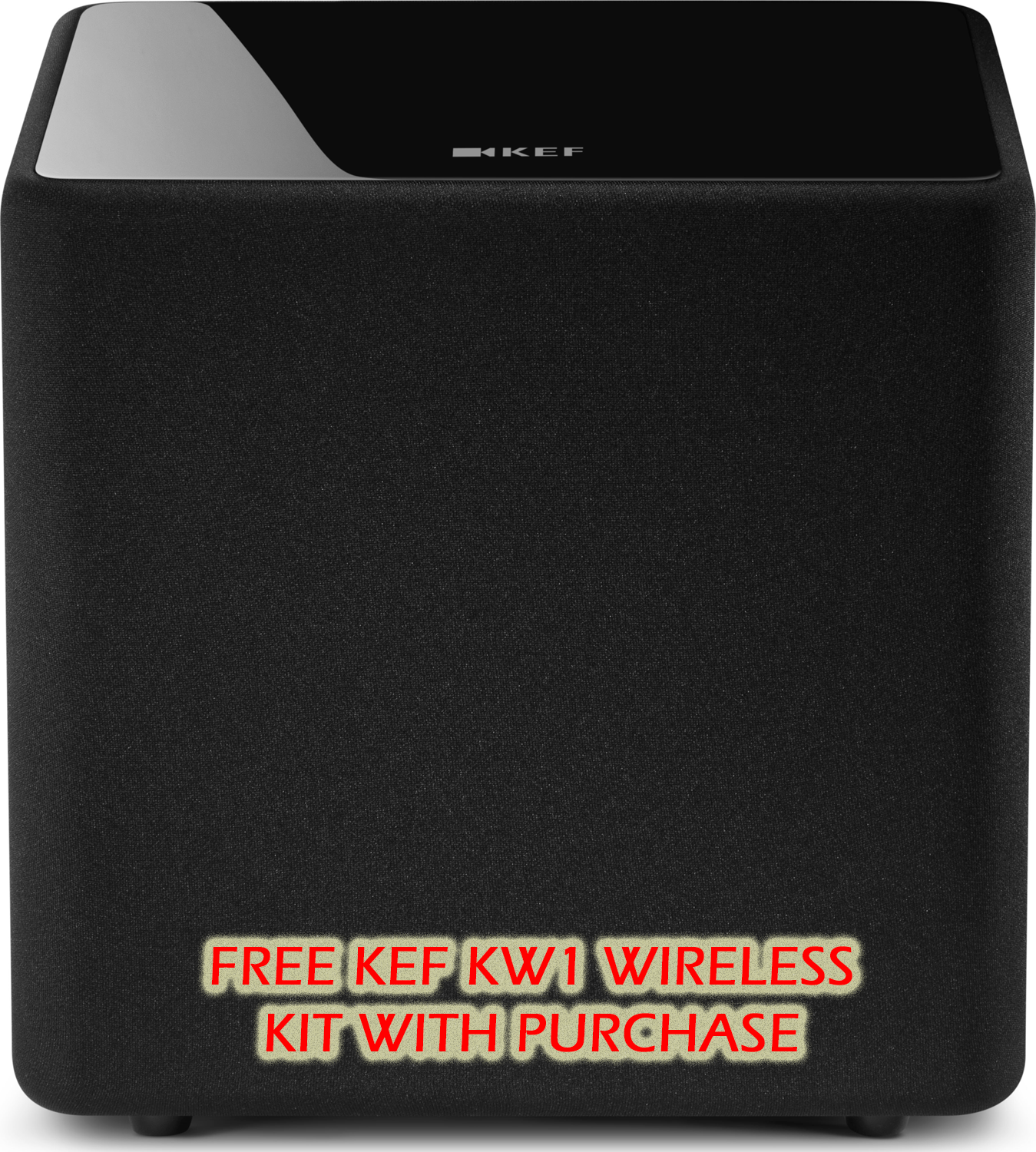 KEF KUBE 10B 10" 300 Watt Class-D Powered Subwoofer Black
