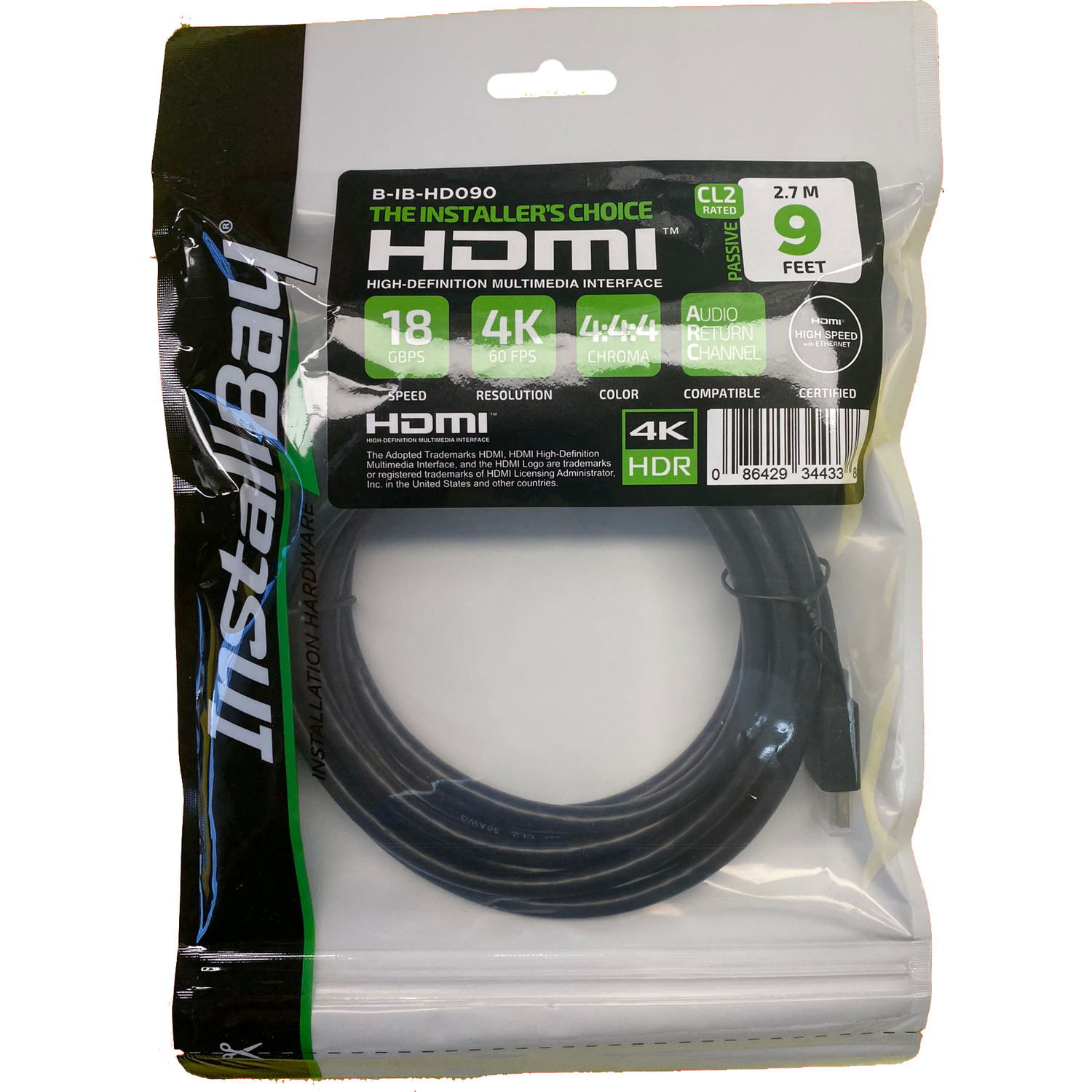 ETHEREAL IB-HD090 9ft 4K HDR up to 18Gbps HDMI Cable