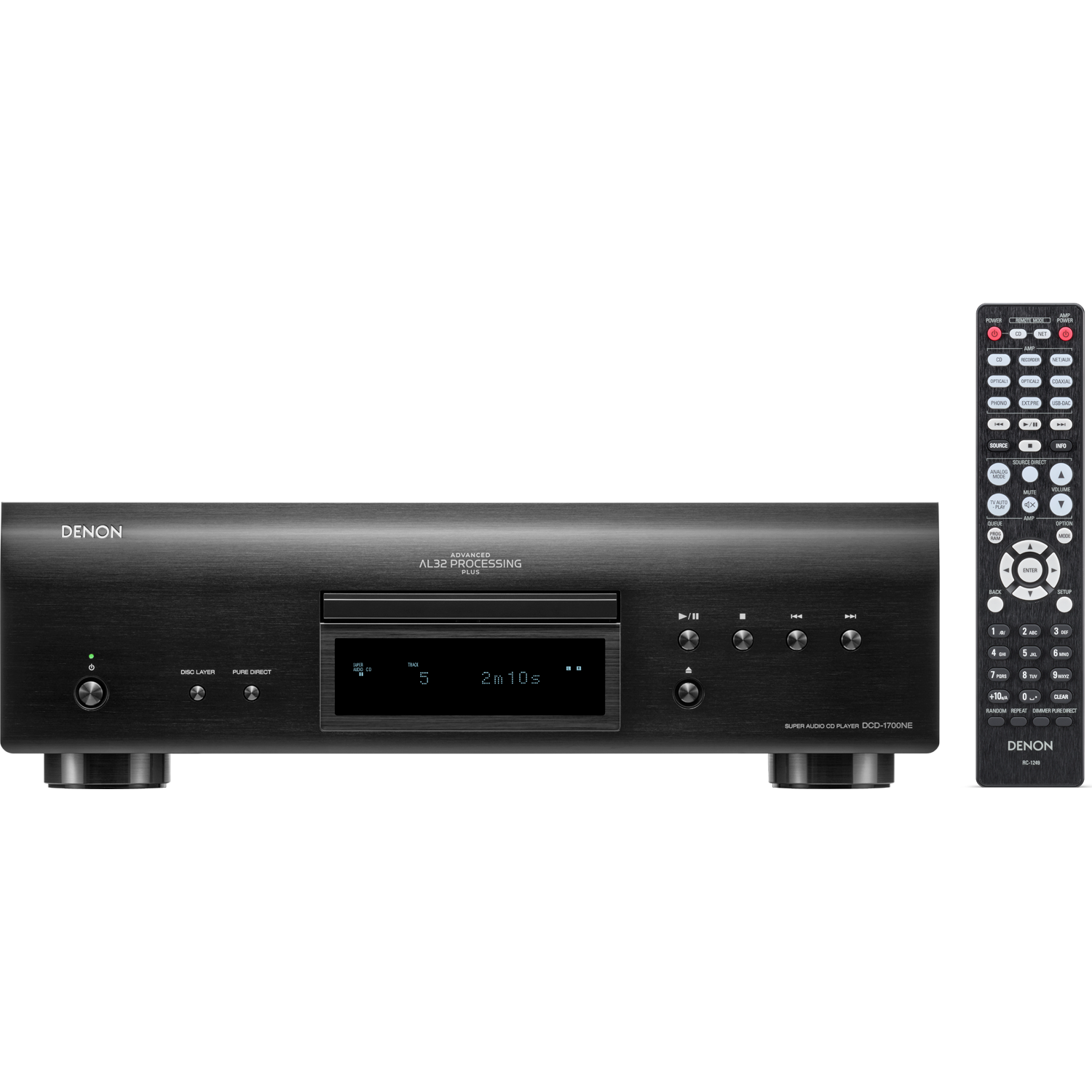 and DCD-1700NE SACD Player DENON | w/AL32 CD Processing Plus Accessories4less Black