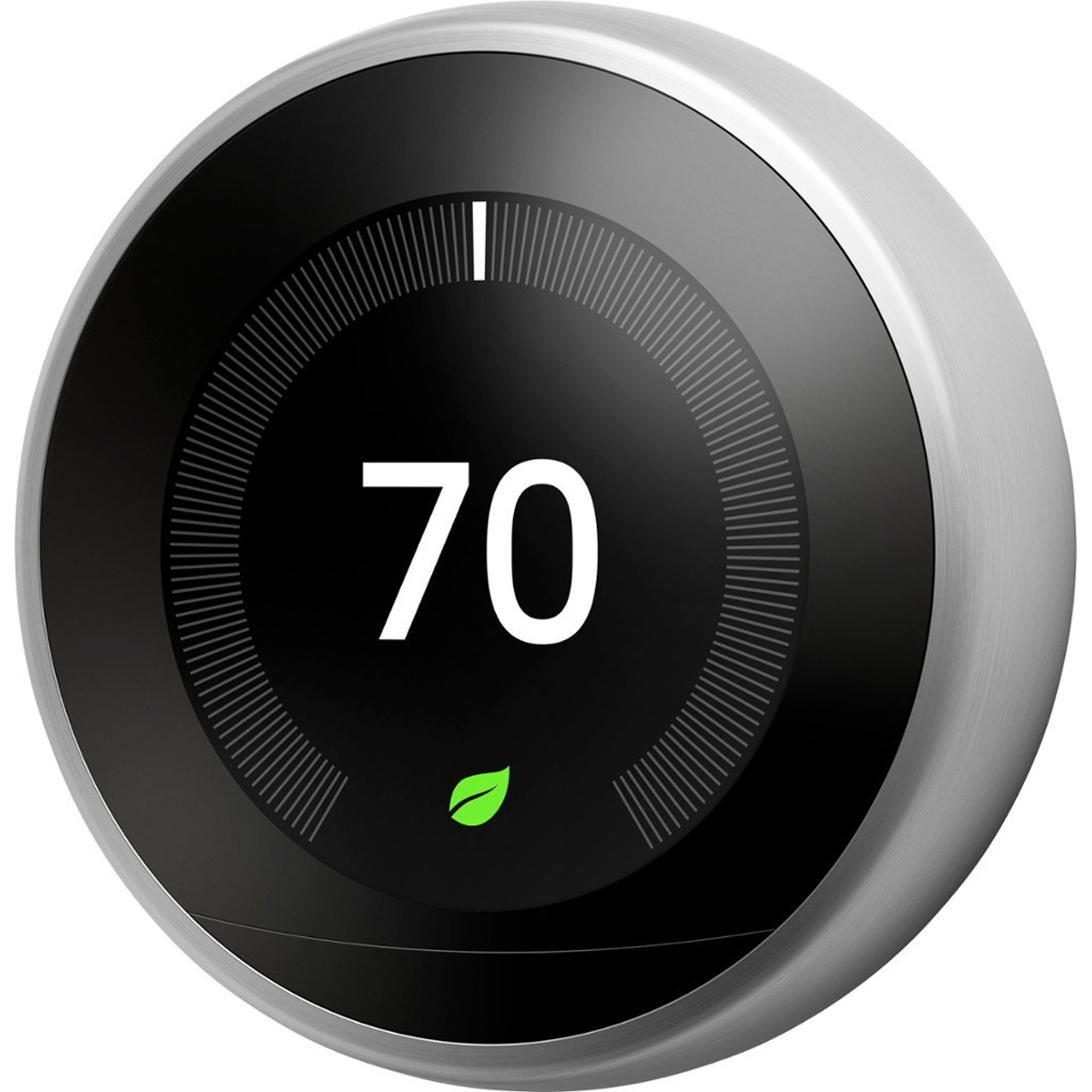 GOOGLE Nest 3rd Gen Learning Smart Wifi Thermostat Stainless Steel w/2