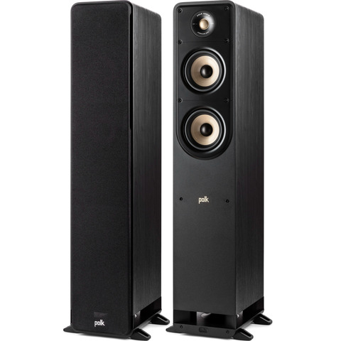 POLK AUDIO Signature Elite ES50 PAIR 5.25" 2-Way Floor-Standing Speakers Black