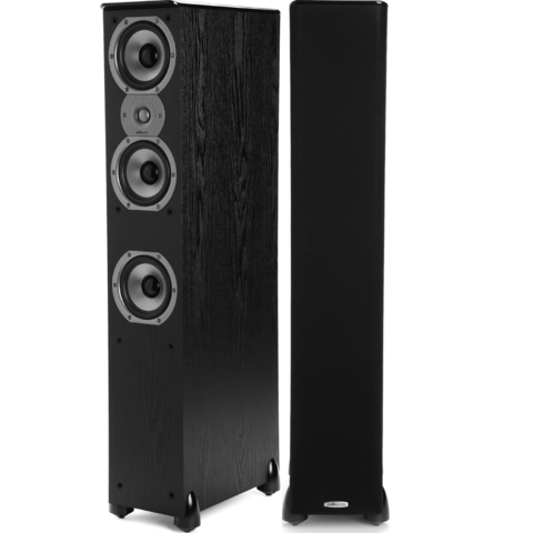 POLK AUDIO TSi400 PAIR 5.25" 3-Way Floor-Standing Speakers Black