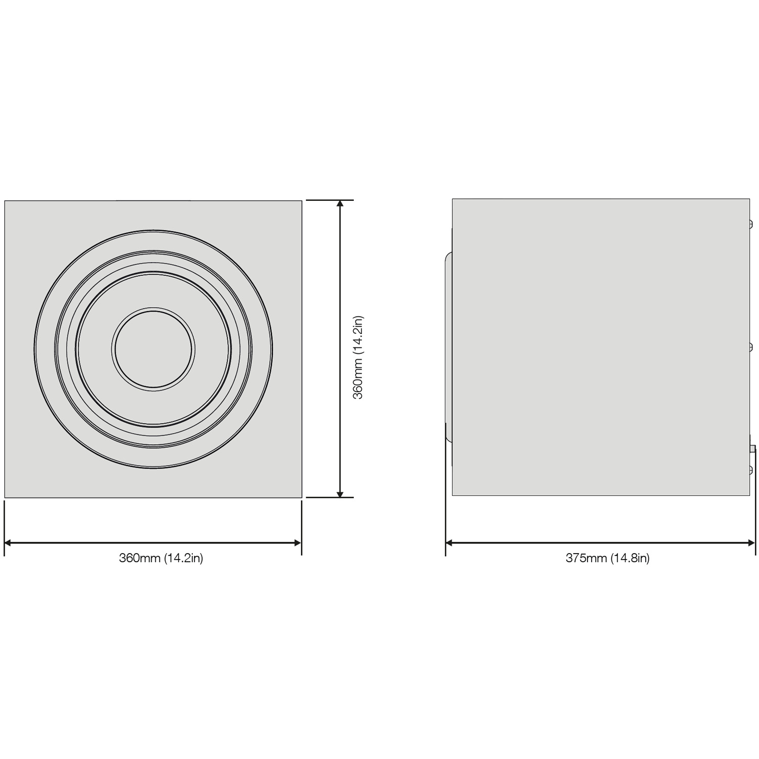 BOWERS & WILKINS DB4S 10" 1000 Watt Powered Subwoofer Black Accessories4less