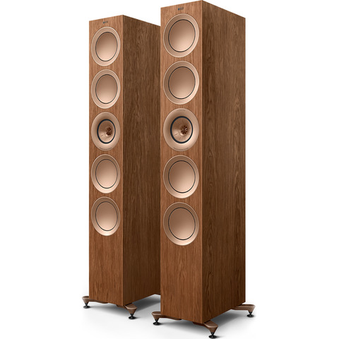 KEF R11 META PAIR 6.5" 3-Way Floor-Standing Speakers Walnut