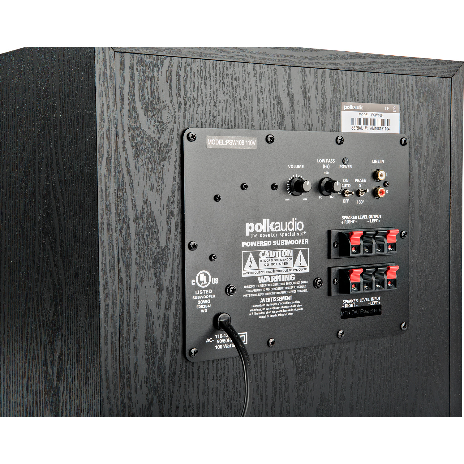 Polk audio model discount psw108