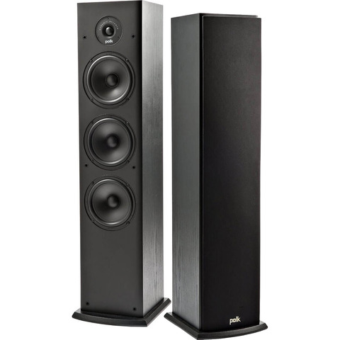 POLK AUDIO T50 PAIR 6.5" 2-Way Floor-Standing Speaker Black COSMETIC IMPERFECTION