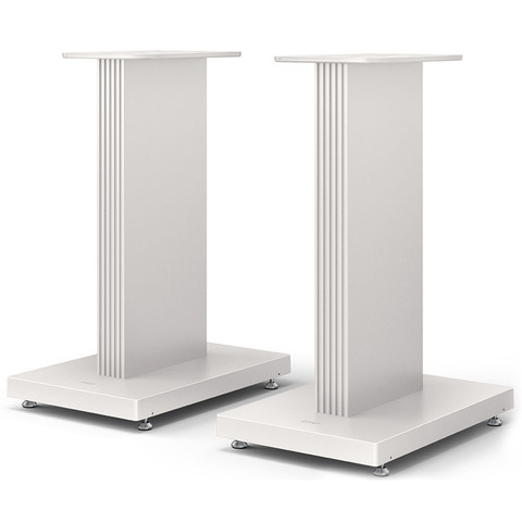 KEF NEW S3 PAIR 21" Floor Stands for R3 Meta Mineral White