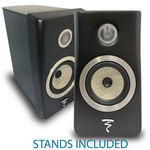 FOCAL KANTA No1 PAIR 6.5" Bookshelf Speakers Matte Black FREE STANDS