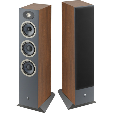 FOCAL Theva No2 PAIR 5" 3-Way Floor-Standing Speakers Dark Wood
