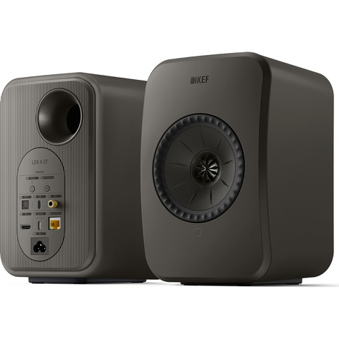 KEF LSX II LT PAIR Powered Speakers w/HDMI, AirPlay 2, Chromecast, Wi-Fi, & BT Graphite Gray