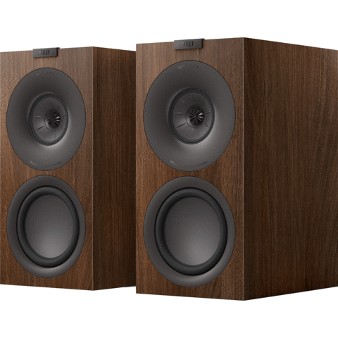 KEF NEW Q-Concerto Meta PAIR 6.5" 2-Way Bookshelf Speakers Walnut
