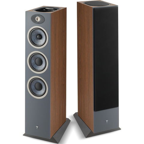 FOCAL NEW Theva No3-D PAIR 6.5" 3-Way Dolby Atmos Floor-Standing Speakers Dark Wood
