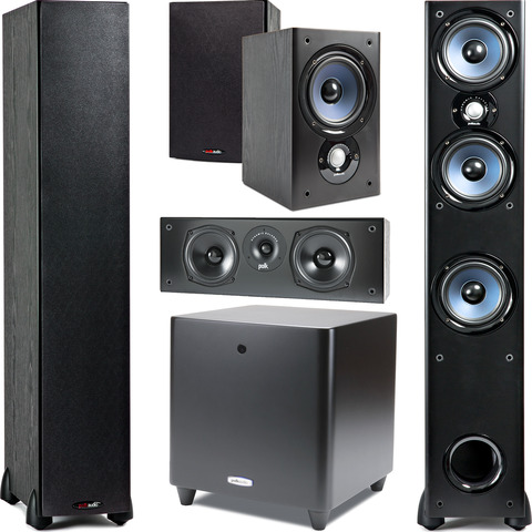 POLK AUDIO T-Series 5.1 Home Theater Speaker Package