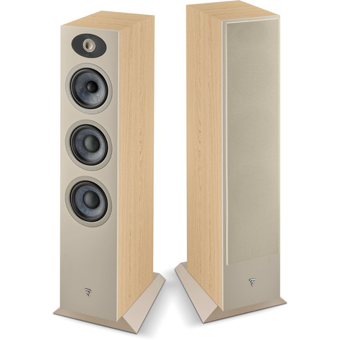 FOCAL Theva No2 PAIR 5" 3-Way Floor-Standing Speakers Light Wood