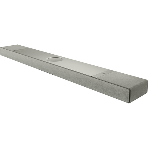 KEF XIO Powered 5.1.2-channel Dolby Atmos Soundbar w/ Wi-Fi and BT Silver Grey