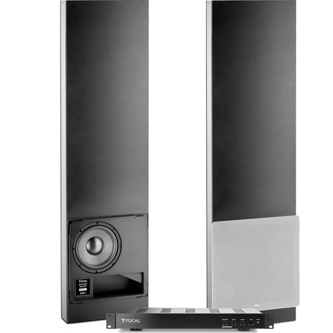 FOCAL 100 IWSUB8 PAIR 8" Inwall Subwoofers and Amplifier