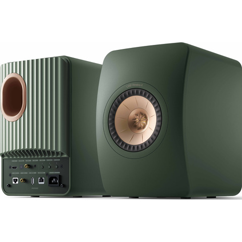KEF LS50 PAIR Wireless II Active Wireless 2-Way Mini Monitor Speakers Moss Green