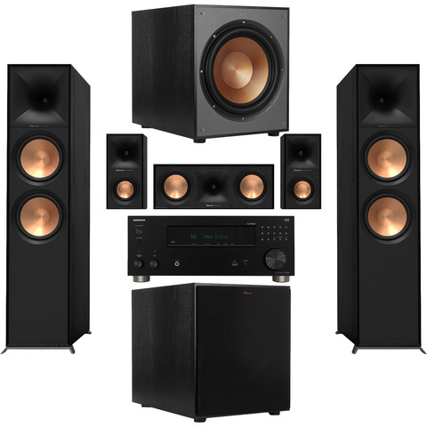 KLIPSCH Reference 5.2.2 Home Theater Speaker Package & Onkyo TX-RZ30 9.2-Ch Receiver 