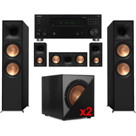 KLIPSCH Reference 5.2.2 Home Theater Speaker Package & Onkyo TX-RZ30 9.2-Ch Receiver 