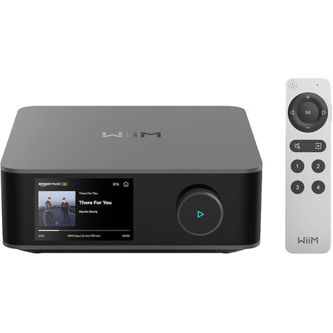 WiiM Amp Ultra Wireless Streaming Amplifier w/Google Cast, Bluetooth®, 3.5" Touchscreen, and Voice Remote 