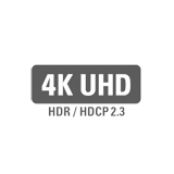 HDMI inputs support 4K Ultra HD pass through for an unmatched expansive entertainment experience.